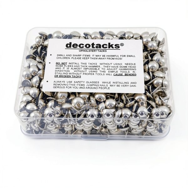 decotacks Silver Finish Upholstery Nails/Tacks 7/16in 500 pcs Silver-2