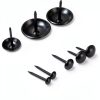 dophee 100Pcs Black Upholstery Nails Tacks Round Head Metal 5x17mm-6