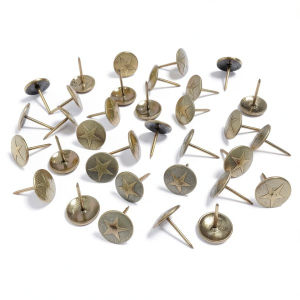 Upholstery Tacks Maozaa Decorative Brass Nails 100pcs 5/8in-3