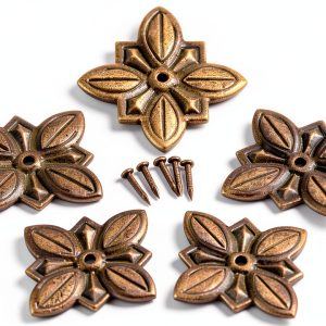 dophee 50Pcs 1.18''x1.06'' Vintage Upholstery Nails Jewelry Box Sofa Furniture Door DIY Decorative Tack Stud-0