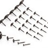 dophee 100Pcs Black Upholstery Nails Tacks Round Head Metal 5x17mm-5