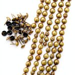 Brass Upholstery Tacks Strips 10m D9.5mm by Let's Decorate Brass Trim-0