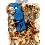 Clover Brass Tacks Gold 60‑Piece Removable Tacks for Crafts-0