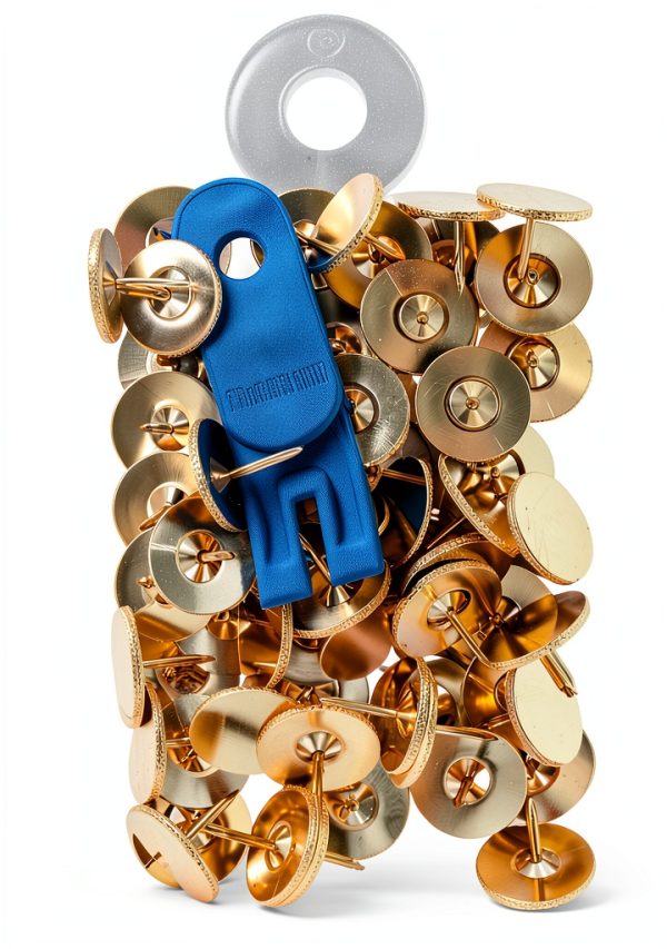 Clover Brass Tacks Gold 60‑Piece Removable Tacks for Crafts-0