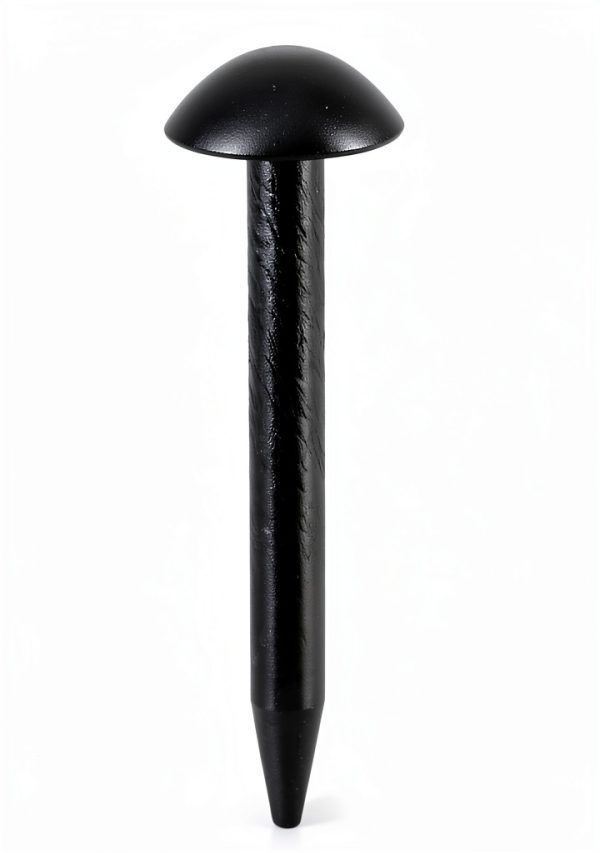 dophee 100Pcs Black Upholstery Nails Tacks Round Head Metal 5x17mm-2