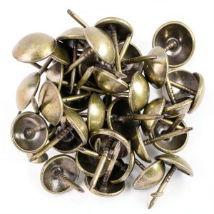 decotacks 500pcs Antique Brass Tacks French Natural 7/16" Head-0