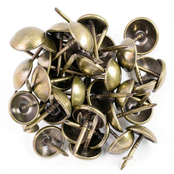 decotacks 500pcs Antique Brass Tacks French Natural 7/16" Head-0
