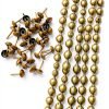 Brass Upholstery Tacks Strips 10m D9.5mm by Let's Decorate Brass Trim-3