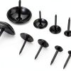 dophee 100Pcs Black Upholstery Nails Tacks Round Head Metal 5x17mm-4