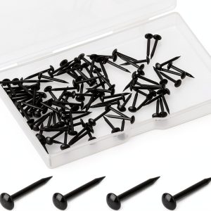 Upholstery Nails 100pcs Black Round Head Thumb Tacks by Hariendny-0
