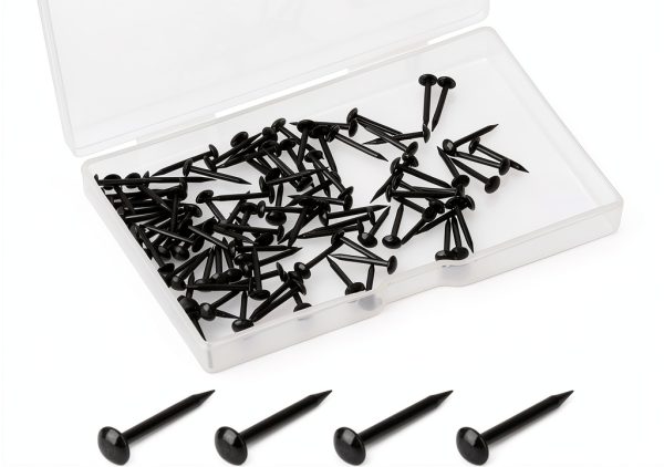Upholstery Nails 100pcs Black Round Head Thumb Tacks by Hariendny-0