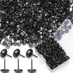 Outus 200 Black Upholstery Tacks 7/16 Inch with Storage Box-0