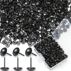 Outus 200 Black Upholstery Tacks 7/16 Inch with Storage Box-0