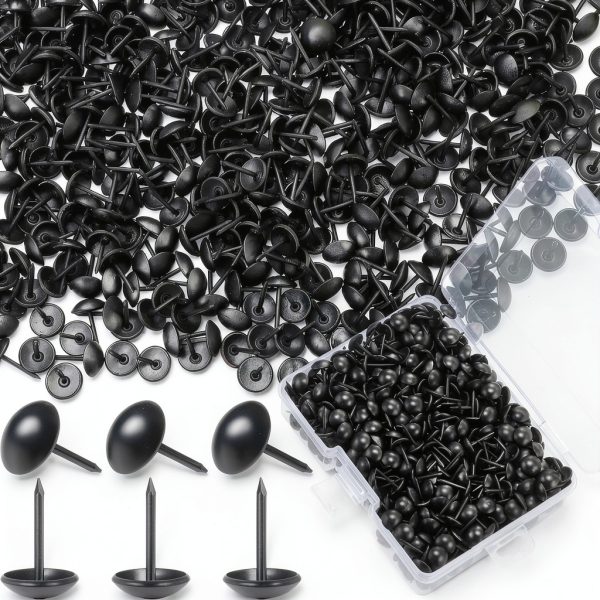 Outus 200 Black Upholstery Tacks 7/16 Inch with Storage Box-0