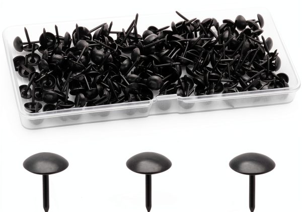 Metal Thumb Tacks 200 Pcs Vintage Black Upholstery Fasteners Rierdge-0