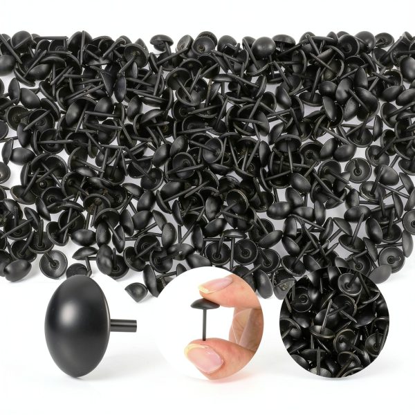 Outus 200 Black Upholstery Tacks 7/16 Inch with Storage Box-3