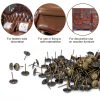 Antique Upholstery Tacks GAQWOK Brass Decorative Nails 200 Piece Set-5