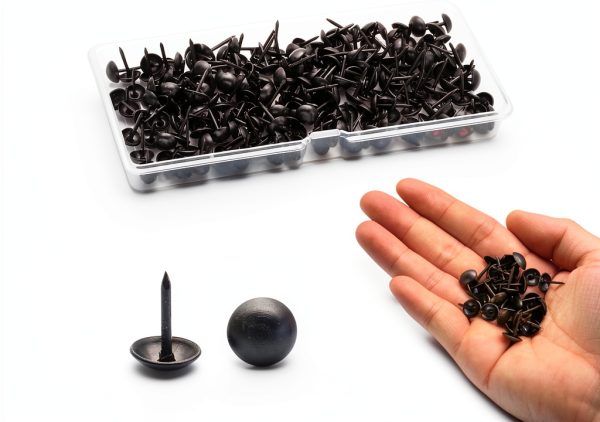 Metal Thumb Tacks 200 Pcs Vintage Black Upholstery Fasteners Rierdge-1