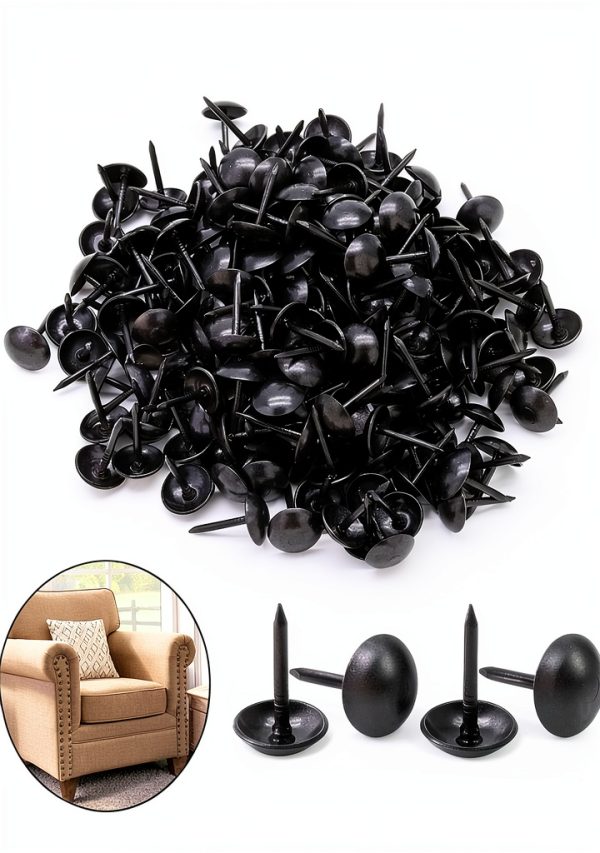 Metal Thumb Tacks 200 Pcs Vintage Black Upholstery Fasteners Rierdge-2