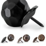 10 Pack Small Round Head Iron Clavos Decorative Nails Black 1 Inch-0